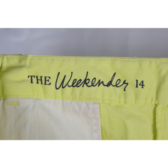 Talbots The Weekender Size 14 Pants Straight Leg Yellow-Lime - Picture 5 of 8